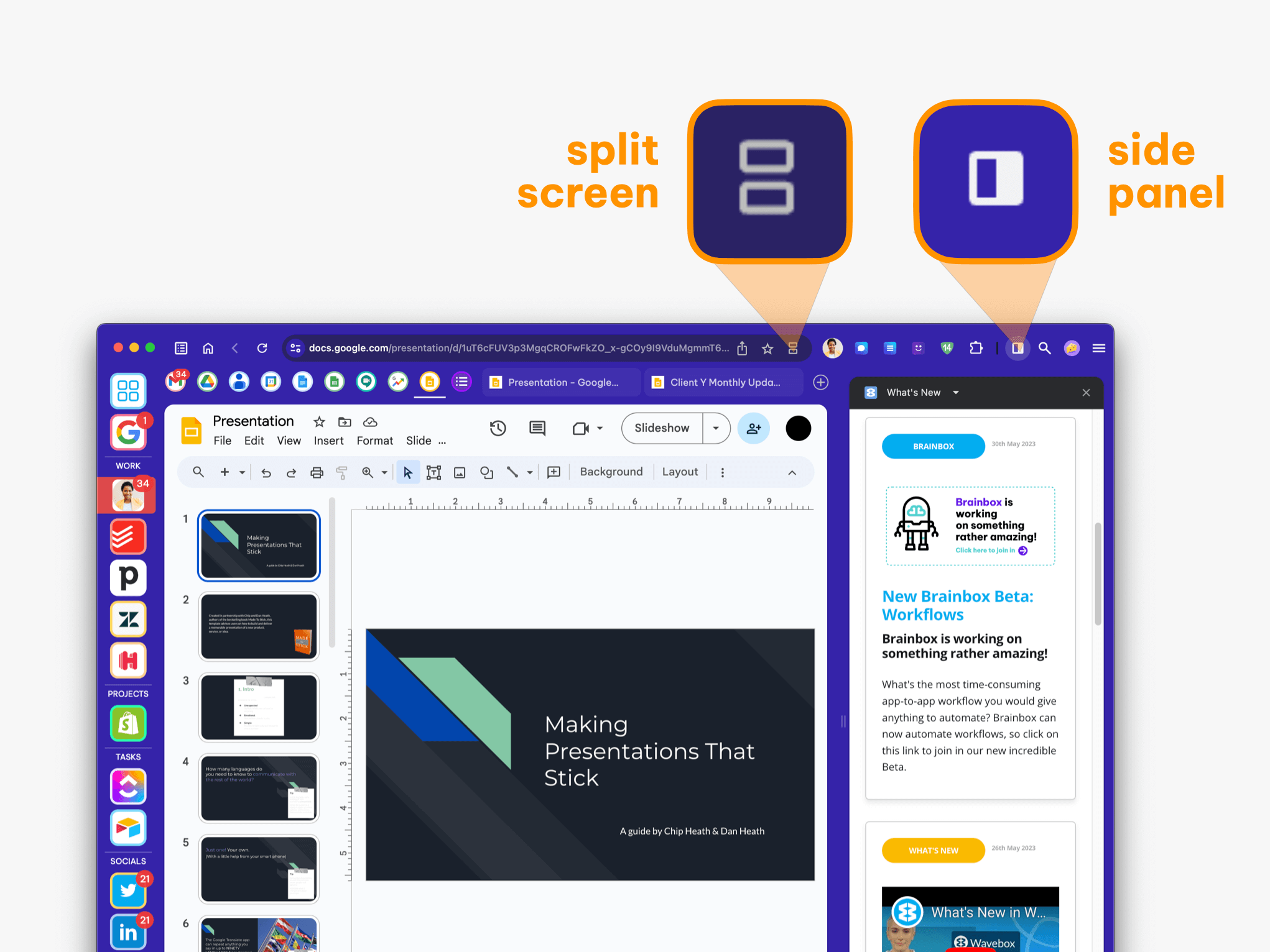 New! Side Panel for Extension APIs and an Icon Refresh.