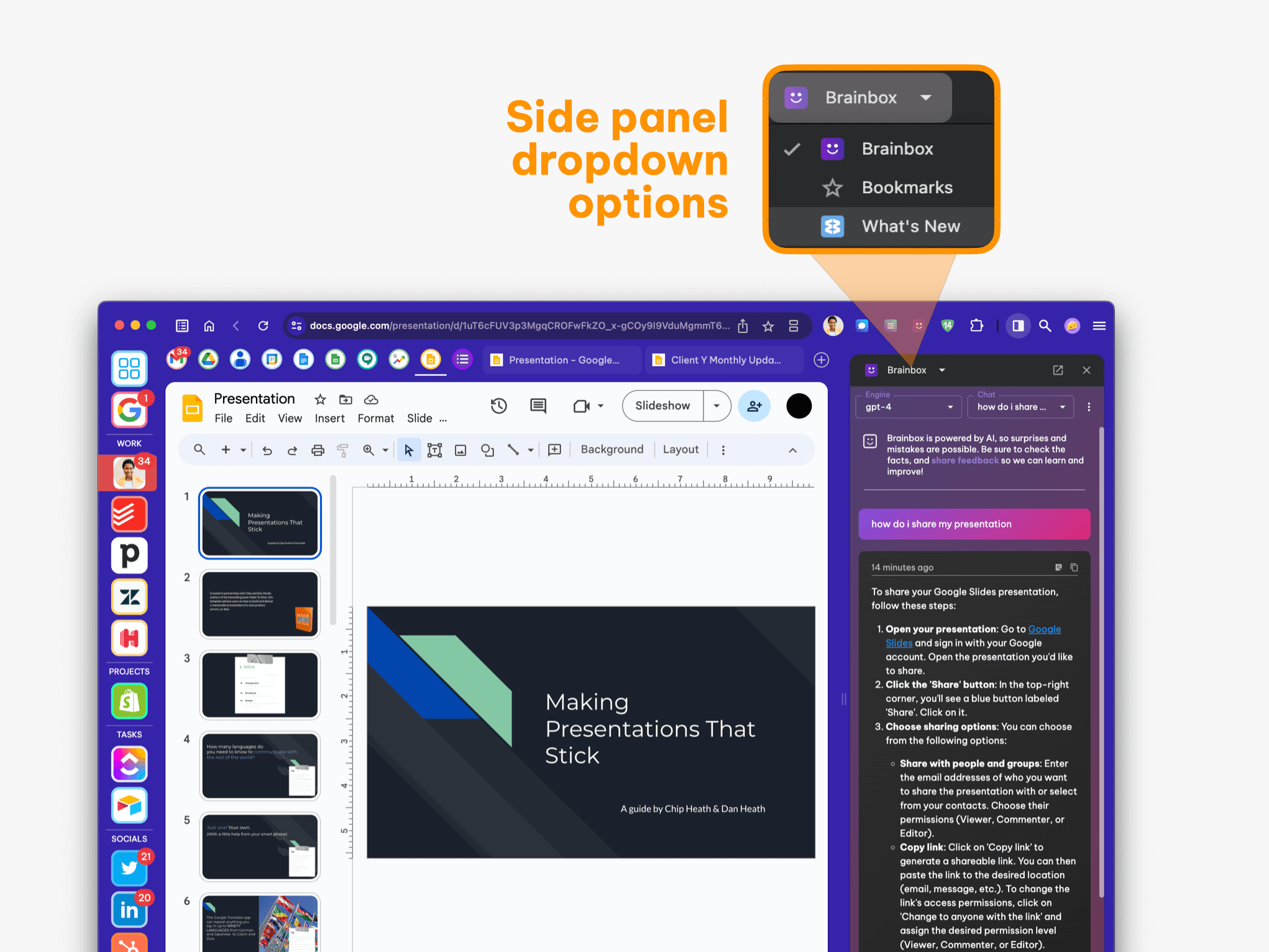 New! Side Panel for Extension APIs and an Icon Refresh.