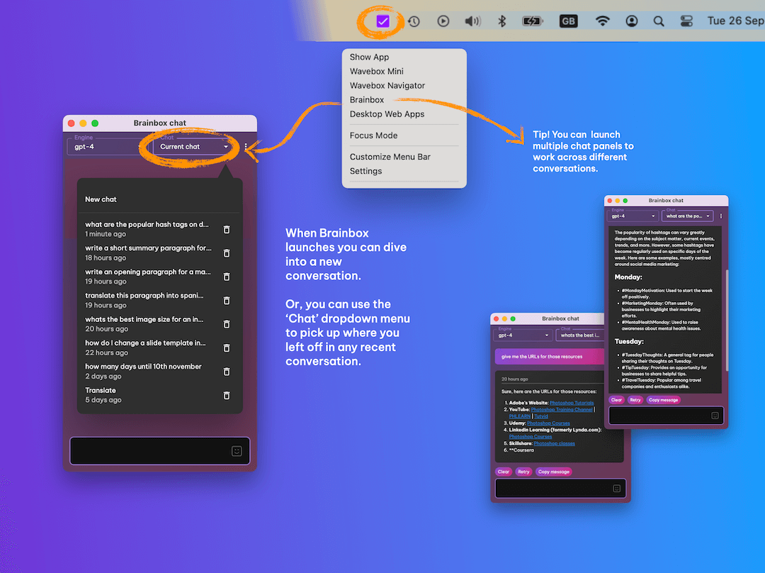 🤖 Power-Up your Desktop Apps with Brainbox ChatGPT assistant.