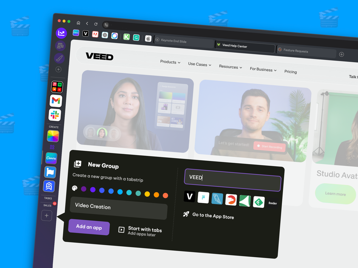 🎬🪄 AI Video Generator VEED.io joins the Wavebox App Store.