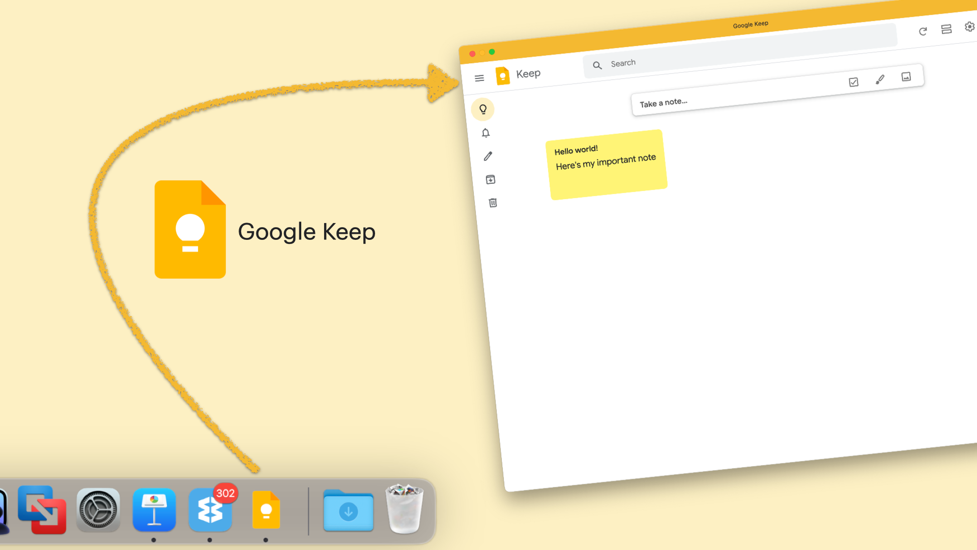 google keep osx