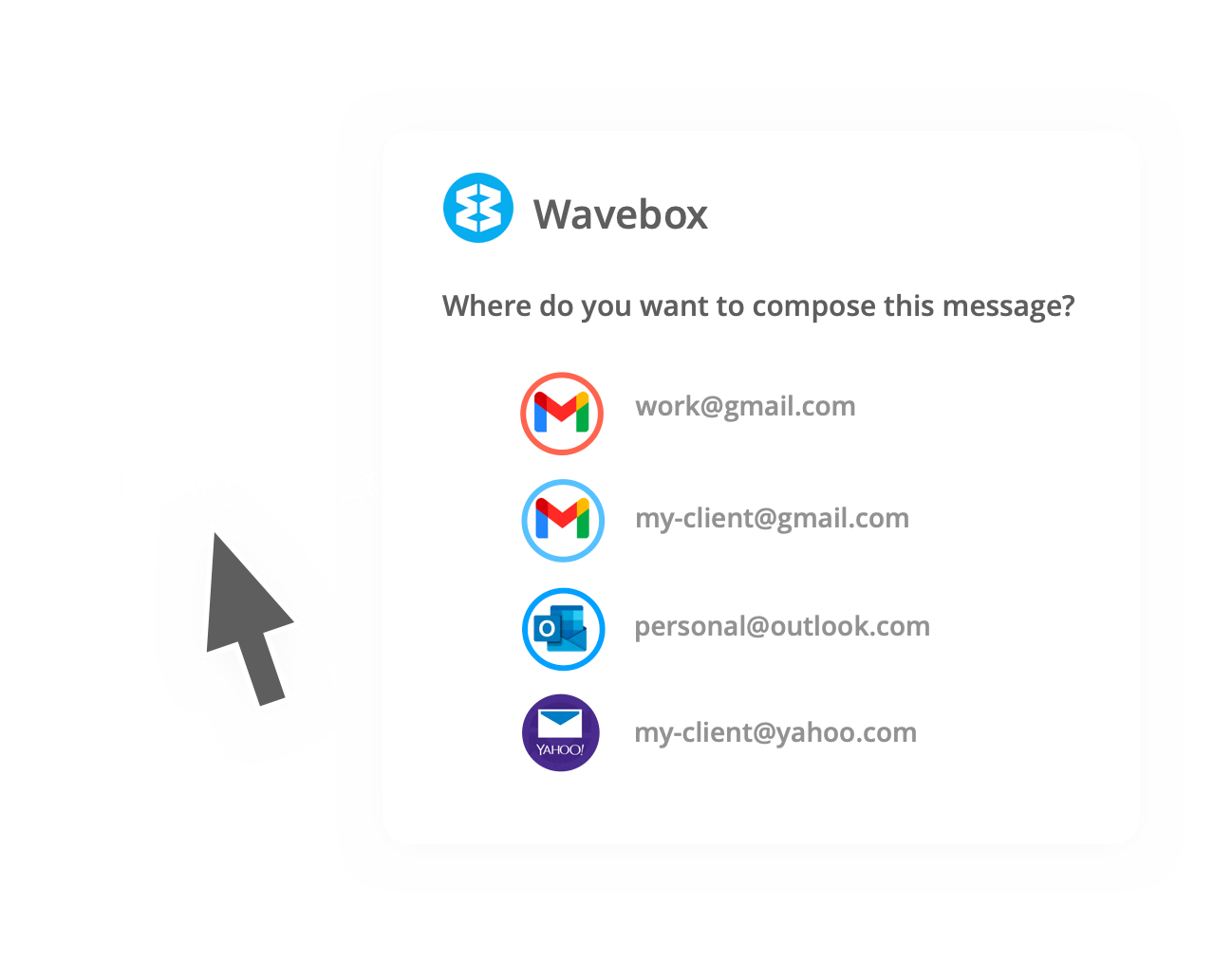 Choose which webmail account you want to use