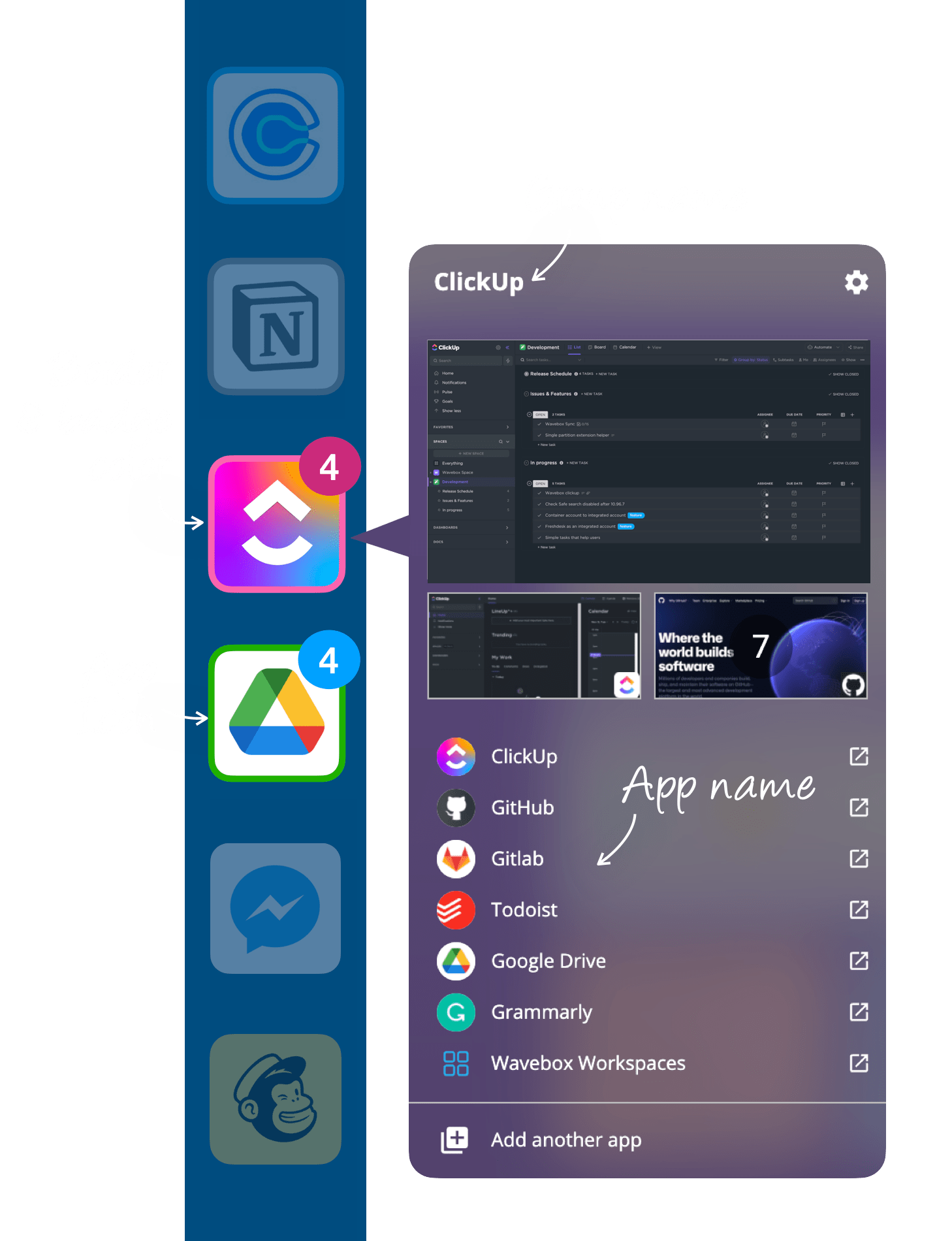 Customize icons, colors and themes.
