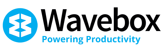 Wavebox Logo - Black with Strapline